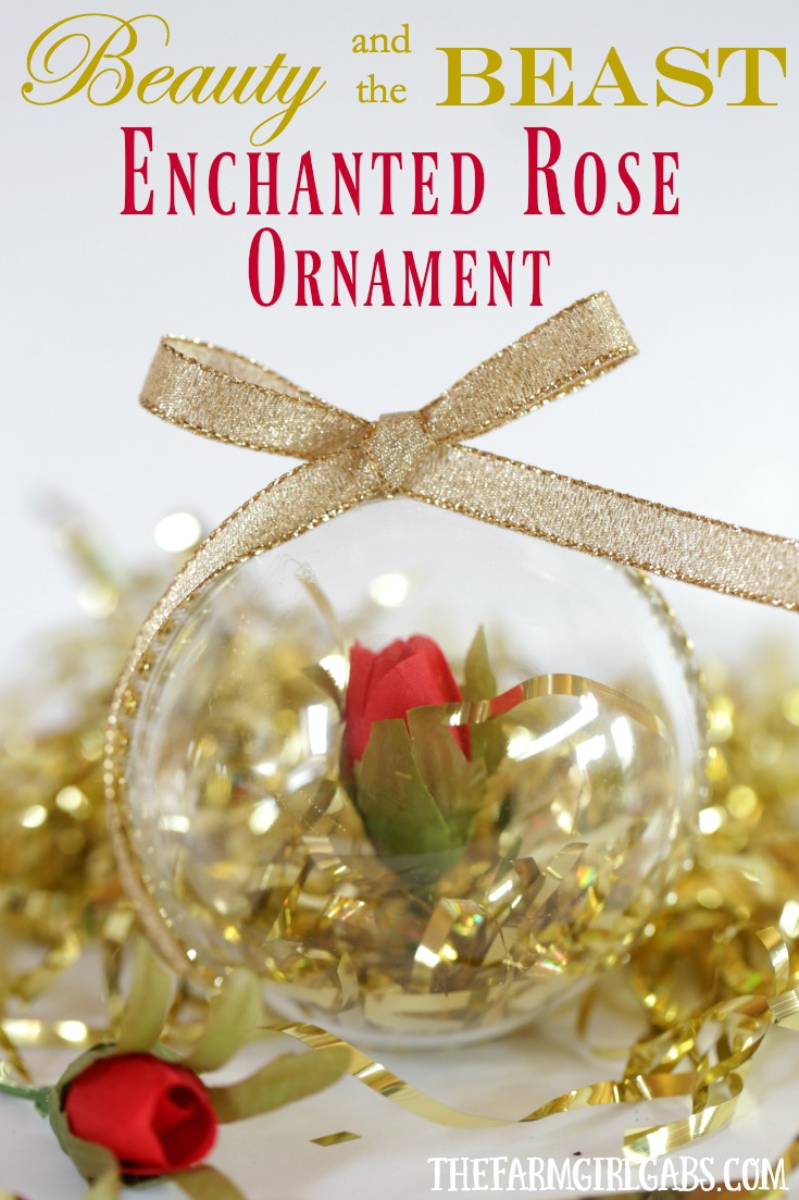 Beauty and the Beast Enchanted Rose Ornament ⋆ Homemade 